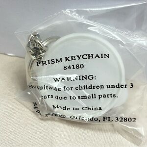 Tupperware White clear Prism bowl collectible Keychain.